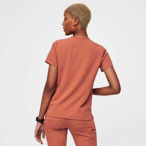 FIGS Catarina One-Pocket Scrub Top Terracotta size XS - Picture 2 of 10
